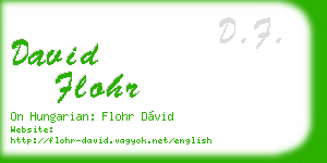 david flohr business card